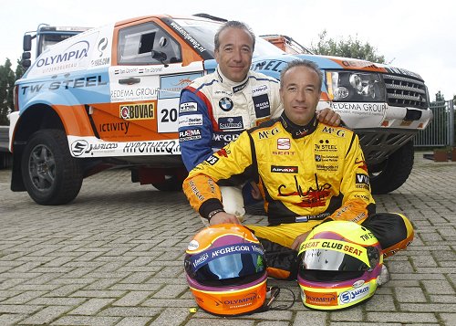 Tim en Tom Coronel in Dakar